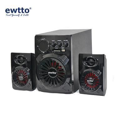 China No ewtto 2.1 Radio Speaker ET-P3647B Subwoofer Speakers For Computer for sale