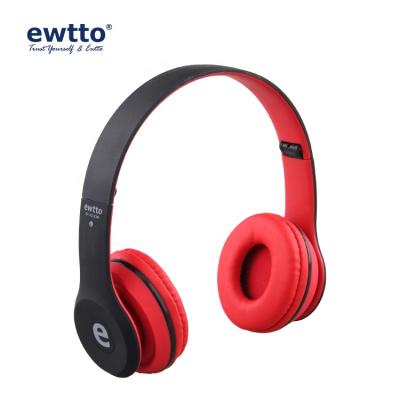 China ewtto Comfortable Wire Plug Earphones With Microphone Music Play Wired Super Bass Headset Earphones For PC for sale