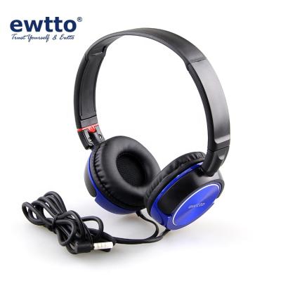 China Comfortable ewtto Wired Headphones With Microphone Music Gaming Headset Headphones For PC Internet Bar for sale