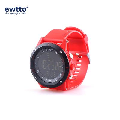 China Alarm ewtto Women Fashion Big Sport Digital Multifunctional Round Wrist Watch for sale