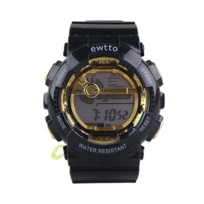 China Alarm LCD 4 Buttons Women Band Fashion Sports Digital Comfortable Plastic Wristwatch With Multifunctions for sale