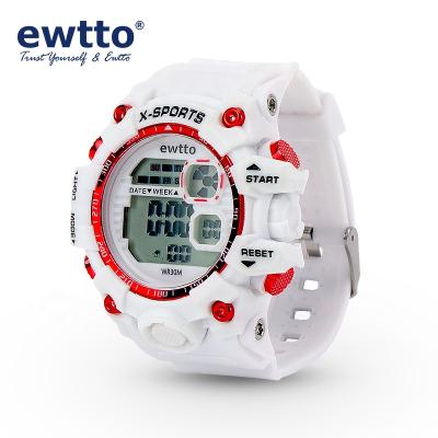 China Alarm ewtto ET-K6209W LCD Night Light Sport Watch Waterproof Digital Wrist Watch For Women Men Teenagers for sale