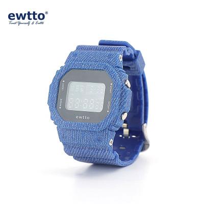 China Wholesale Alarm ewtto Sports Waterproof Watch Student Electronic Multifunctional Wrist Watch for sale