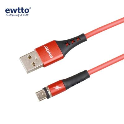 China Multi Function Data Transfer Cable ewtto 1M Magnetic Charging Cable For Android ET-E4340M Silicone Material Universal Data Cable for sale