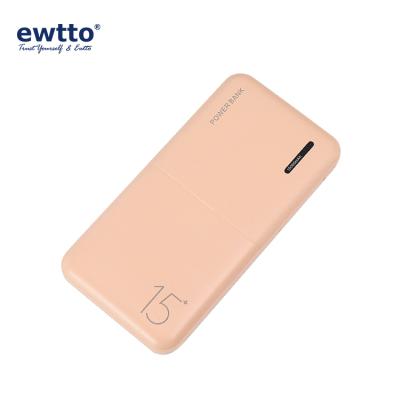 China Low Price 2021 New Product 15000 Mah Mobile Charger Factory Lithium Polymer Cell Polymer Cell Charging ewtto 15000 Polymer Battery Power Price for sale