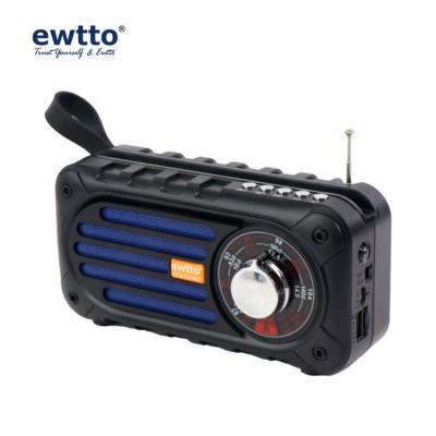 China Eco-friendly ewtto solar panels radio with large capacity blue tooth battery for sale