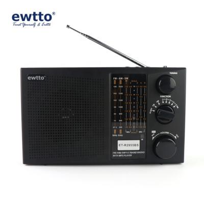 China Eco-friendly ewtto ET-R2955BS Solar Panels Radio With Large Capacity Blue Tooth Battery for sale