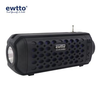 China Eco-friendly ewtto ET-R1244BS Solar Panels Radio With Large Capacity Blue Tooth Battery for sale