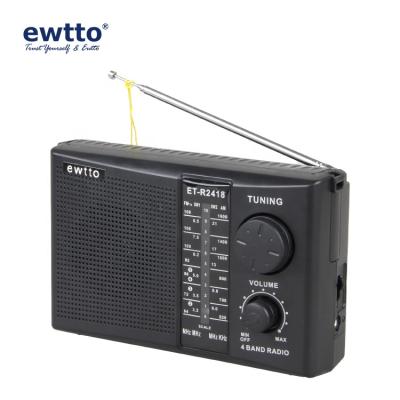 China ET-R2418 eco-friendly ewtto mini radio with bloototh for sale