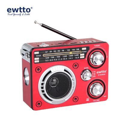 China Ewtto Eco-friendly ET-R2553S Mini Radio with Solar Panels for sale