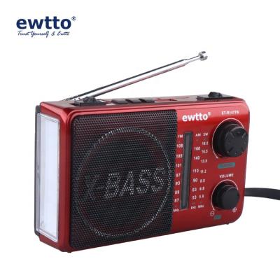 China Eco-friendly ewtto ET-R1477B FM AM Switch 3band Radio with Microphone with Blue Cog Night Light for sale