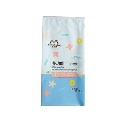 China Promotion Custom Logo Sanitary Packaging Diaper Plastic Pe Packaging Bag for sale