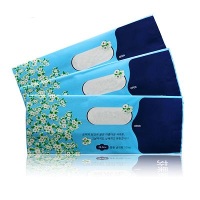 China Breathable Adhesive Easy Mute Composite Film Compound Packaging Plastic Sanitary Napkin Bag Manufacturers Custom Pull Stick Plastic Sanitary Napkin Bag for sale