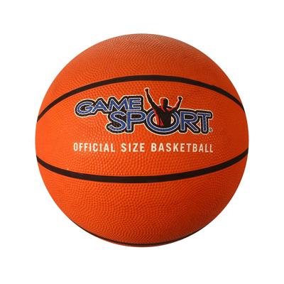 China Sport / Kids Play Basketball Custom Brand Rubber Indoor And Outdoor Durable Competition Training for sale