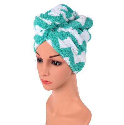 China QUICK DRY 100% Cotton Wrap Around Shower Drying Hair Turban Towel for sale