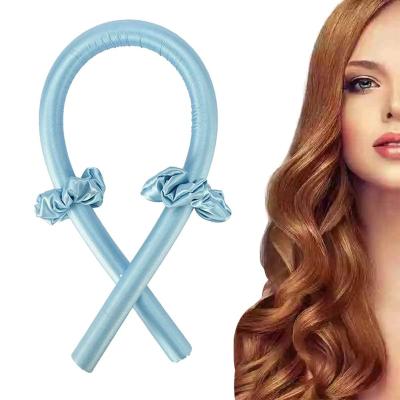 China Salon Heatless Hair Curlers For Long Hair To Sleep In Overnight No Heat Curling Heatless Hair Curlers Silk Headband Rod Headband Soft Foam for sale