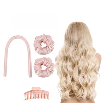 China Fashion Heatless Hair Curlers For Long Hair To Sleep Silk Hair Curlers Curling Custom Hair Wraps for sale