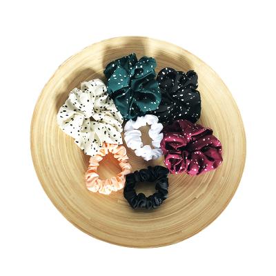 China Hair tie luxury newcomer silk hair scrunchies or elastic satin scrunchies hair band for sale