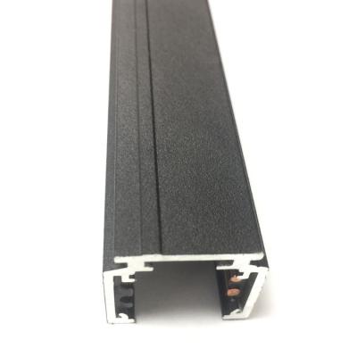 China Used For Track Light Low Voltage DC24V DC48V 1m 2m Black Magnet Led Track Surface Mounted Aluminum 4 Wire 3 Phase Led Rail From Italy A.A.G STUCCHI for sale