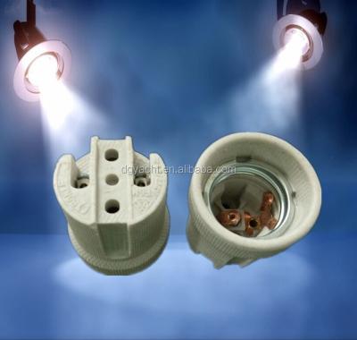 China Ceramic Screw E27 Porcelain Bulb Socket Holder / Vintage E27 Lamp Base for sale