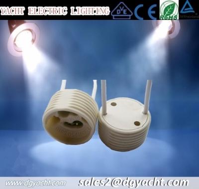 China CERAMIC SCREW SCREW THREAD PLUG GU10 LAMP WITH SILICONE CABLE for sale