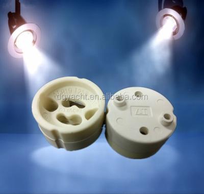 China Ceramic / Porcelain Lamp Holder GZ10 / GU10 LED Screw Socket VDE With Silicone Cable for sale