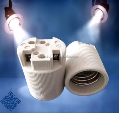 China Hot Selling Screw CE Approved European Standard E40 White Ceramic Bulb Holder for sale