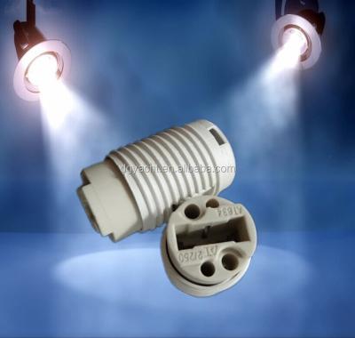 China Ceramic Screw VDE Halogen G9 LED Bulb Electrical Socket / Porcelain Lamp Holder With Plastic Wire for sale