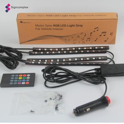 China For Vehicle Interior 12V Led Strip Car Lights RGB RGB Multi Color Changing By White Housing Or 3 LED Color Box 80 -10 - 40 10mm PCB Black DC12V IP20 for sale