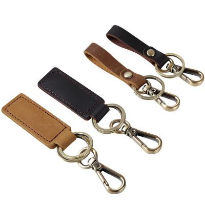 China Vintage Multi Keychains Custom Logo Our Crazy Love Shoot Style Horse Leather Key Rings for sale