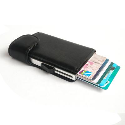 China Puppy Up Aluminum Wallet Business Card Aluminum Smart Holder RFID Blocking Minimalist Slim Wallet Wallet Leather Automatic Automatic Aluminum Wallet for sale