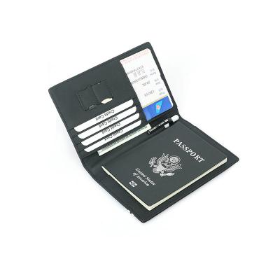 China Minimalist Wholesale Custom Full Grain Cowhide Leather Passport Holder With Pen Holder for sale