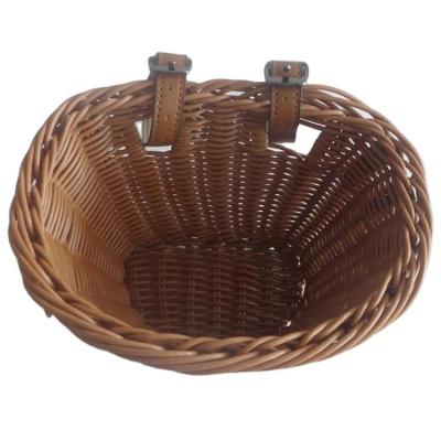 China New-fashion Promotional Gifts Natural Willow Bicycle Basket Wicker Bicycle Basket for sale