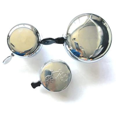 China Retro Bike Decoration Mini Handlebar Brass Bike Bell Silver Color Vintage Bike Bell for sale