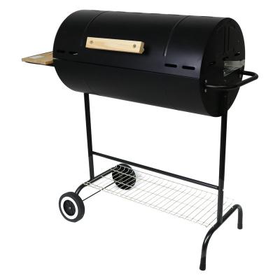 China Adjustable Height Garden Trolley Charcoal Grill Offset Smoker Hot Selling Outdoor Camping Heavy Duty Barbecue for sale