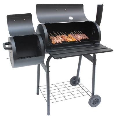 China Size 5-12 People Family Charcoal BBQ Adjustable Barrel Grill Heavy Duty Offset Smoker for Picnic, Camping, Patio Backyard Cooking for sale