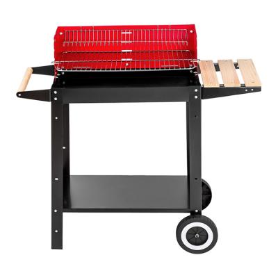 China Factory Size Cast Iron Adjustable Direct BBQ Grill Cart Portable BBQ Grills for sale