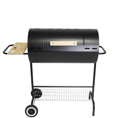 China Durable Adjustable Height Oil Can BBQ Smoker Barrel Charcoal Barbecue Grill For Outdoor BBQ Grill for sale