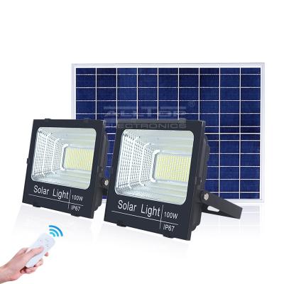 China ALLTOP Garden High Power Waterproof Outdoor Rechargeable Ip65 25w 40w 60w 100w 200w 300w Long Range Solar Led Flood Light for sale