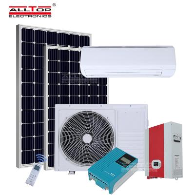 China ALLTOP Hotel New Design Wall Mounted Off Grid Inverter Heating Split 100% DC 48v Solar Cooling Air Conditioner for sale