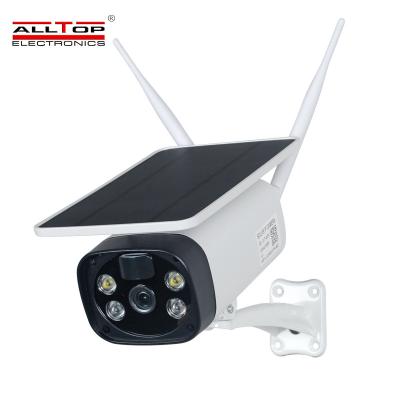 China ALLTOP Siren Bestselling CCTV Security System Built-in IP Camera with Solar Panel Radio 4G WIFI Outdoor Solar Security Camera for sale