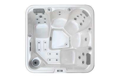 China E-371S 2M*2M Pearl White Acrylic Massage Hot Tubs For Outdoor Jacuzzi for sale