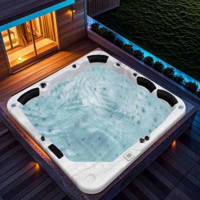 China Outdoor Hydrotherapy Spa Pool Air Jets Massage Whirlpool Hot Tubs With Led Light for sale