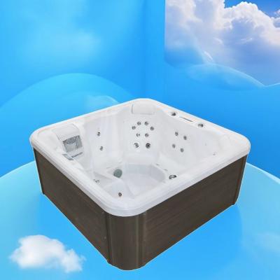 China Freestanding Acrylic Massage Heating Bathtub Outdoor Soaking Spa Hot Tub for sale