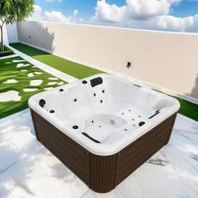 China OEM Spa Factory 5 personas Masaje Jacuzzi Jacuzzi bañera de agua caliente al aire libre con sistema de limpieza automática en venta