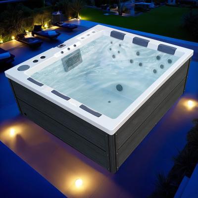 China Cubo de masaje acrílico personalizado Piscina familiar SPA Cubo de hidromasaje de ahorro de energía y anticongelante en venta