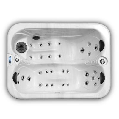 China Acryl 2 Personen Hot Tubs Whirlpool Massage Garden Spa Tub Met Led-verlichting Te koop