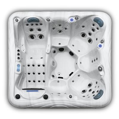 China Hydrotherapy Spa Tub Acrylic Outdoor 6 Persons Hot Tub Bath With Waterfall for sale