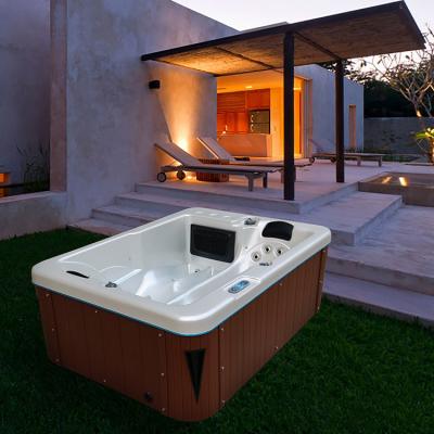 China 2 Lounge Acrylic Outdoor Spa Hot Tub Hotel Indoor Massage Bathtub for sale