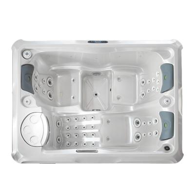 China 46 Jets 2 3 Persons Hot Tub Balboa White Acrylic Massage Bathtub for sale